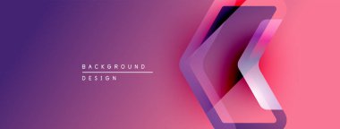 Soyut eğim arkaplanı. Üst üste binen katmanlar dinamik görsel efekt yaratır. Pembe, mor renkler kompozisyona hakim. Modern tasarım ögesi.