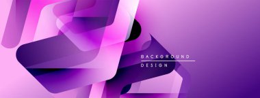 Soyut mor tasarım. Üst üste binen dikdörtgenler dinamik görsel doku oluşturur. Sunumlar ve web siteleri için modern arkaplan uygun.