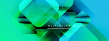 Soyut geometrik şekiller, canlı turkuaz renkler, dinamik kompozisyon. Modern tasarım elementleri sıvı görsel deneyim yaratır.