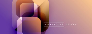 Soyut geometrik şekiller mor ve turuncu renkleri harmanlarlar. Modern tasarım üst üste binen katmanlar, değişim efektleri içerir. Pankartlar ve sunumlar için minimalist arkaplan.