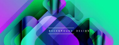 Soyut gradyanlar çakışıyor, dinamik görsel doku yaratıyor. Canlı mor, yeşil renkler kompozisyona hakim. Modern tasarım ögesi.