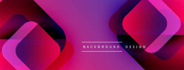 Soyut geometrik şekiller, canlı gradyanlar. Mor, kırmızı, mavi renkler dinamik arka plan tasarımı yaratır. Modern, gösterişli estetik..