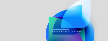 Soyut geometrik şekiller örtüşüyor, canlı renk eğimleri yaratıyor. Arkaplan tasarım elementleri modern estetiği akla getiriyor. Basit, temiz sunum.