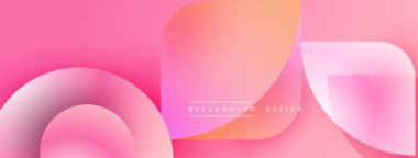 Soyut pembe arkaplan özellikleri üst üste binen eğri şekiller. Renkler modern, akışkan tasarım yaratır. Minimalist estetik, yumuşak renkler.