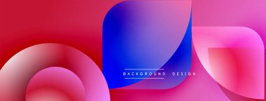 Soyut sıvı şekilleri, canlı pembeler, maviler dinamik arkaplan oluşturur. Modern tasarım elementleri hareket ve enerji.