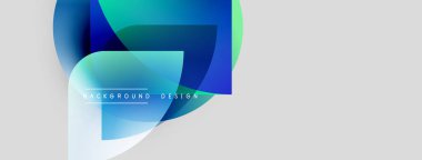 Soyut akışkan şekiller, mavi tonlar baskın. Gradyan renkler harmanlanarak modern arkaplan tasarımı oluşturuldu. Minimalist estetik, açık gri tuval.