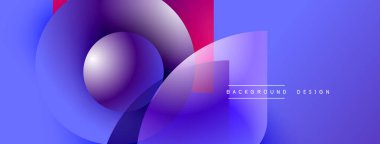 Soyut sıvı şekilleri, canlı maviler, morlar dinamik bir zemin oluşturur. Modern tasarım elementleri hareket, derinlik.