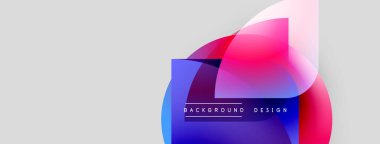 Soyut renkli şekiller örtüşür, dinamik görsel efekt yaratır. Arkaplan grafikleri, metin arkaplan tasarımı. Modern, canlı kompozisyon.