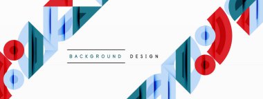 Soyut geometrik şekiller, canlı renkler, temiz tasarım. Arka planlar, sunumlar ve markalaşma için uygun minimalist desen. Modern estetik.