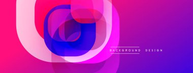 Soyut canlı katmanlar dinamik bileşim yaratır. Pembe, mor renkler düzgün bir şekilde harmanlanarak modern tasarım elementini oluşturur..