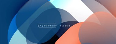 Soyut sıvı şekilleri üst üste binerek dinamik mavi mercan eğimleri oluşturur. Modern tasarım elementleri teknoloji ve yenilik öneriyor. Minimalist estetik.