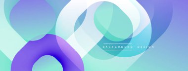 Soyut sıvı şekilleri örtüşüyor, canlı mavi, deniz mavisi renkleri yaratıyor. Modern tasarım hareketi, enerjiyi, pürüzsüz geçişleri öneriyor.