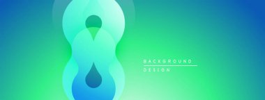 Soyut sıvı şekilleri, mavi yeşil gradyan. Modern tasarım, pürüzsüz geçişler, minimalist estetik. Dijital projeler için arkaplan ögesi.
