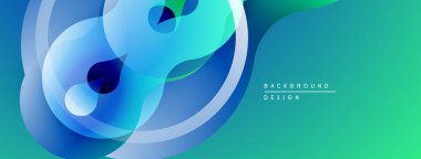 Soyut sıvı şekilleri, mavi renkler yeşil renge karışıyor. Modern tasarım hareket, enerji ve derinlik öneriyor. Minimalist arkaplan dokusu.