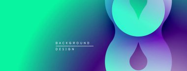 Soyut eğim arkaplanı. Teal, mavi, mor renkler düzgün bir şekilde harmanlanır. Akan şekilli modern tasarım, minimalist estetik.