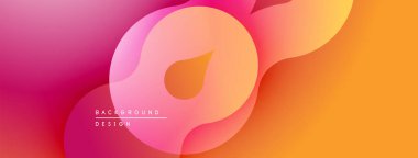 Soyut sıvı şekilleri, canlı gradyanlar. Pembe, turuncu renkler kusursuz bir şekilde harmanlanır. Arka planlar için modern tasarım ögesi.