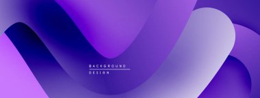 Soyut mor eğimler akışkan şekiller yaratır. Modern tasarım pürüzsüz geçişleri, yumuşak kıvrımları, görsel uyumu vurguluyor.