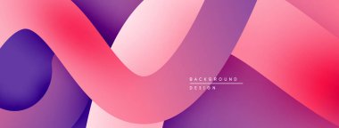 Soyut sıvı şekilleri, canlı pembeler, morlar dinamik bir zemin oluşturur. Yumuşak eğimler, modern tasarım elementleri mevcut.