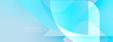 Soyut mavi arkaplan. Yumuşak eğimler, akışkan şekiller modern tasarım yaratır. Minimalist estetik, temiz çizgiler, ince doku..