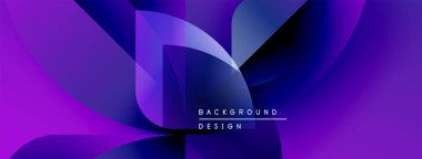 Soyut mor, mavi renkler akışkan şekiller yaratır. Metin, kompozisyon içerisindeki arkaplan tasarımını okur. Modern, dinamik görsel.