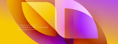 Soyut renkli şekiller örtüşüyor, canlı bir değişim etkisi yaratıyor. Sancaklar, başlıklar ve arkaplanlar için modern tasarım uygun.