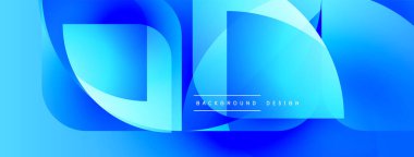 Soyut mavi şekiller örtüşüyor ve dinamik bir değişim etkisi yaratıyor. Modern tasarım arka planlar ve sunumlar için uygundur. Yumuşak geçişler görünür.