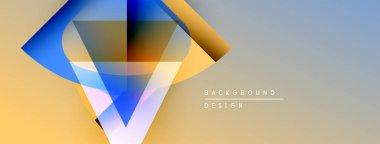 Soyut geometrik şekiller harmanlanarak, canlı gradyan arkaplan oluşturur. Yumuşak renkler, modern tasarım ögesi sunarak sorunsuzca geçiş yapar.