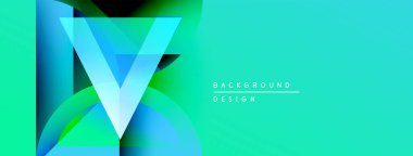 Soyut canlı tasarım katmanlı şekiller, turkuaz renkler, modern estetik. Minimalist bileşim, uygun arkaplan ögesi.