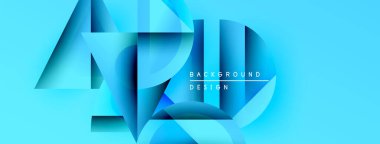 Soyut mavi katmanlar dinamik görsel efekt yaratır. Modern tasarım elementleri derinlik, doku ve yenilik öneriyor. Parlak, temiz estetik.