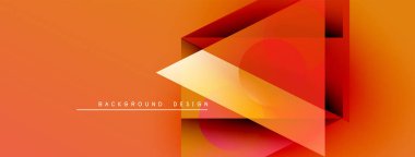 Soyut turuncu tasarım geometrik şekiller, gradyanlar, dinamik bileşimler içerir. Metin arka plan tasarımı okur. Modern, canlı görsel.