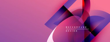 Soyut pembe mor tasarım. Üst üste binen şekiller dinamik görsel efekt yaratır. Metin arka plan tasarımı okur. Modern estetik.