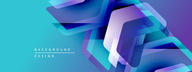 Soyut geometrik şekiller örtüşür, canlı mavi gradyan etki yaratır. Arkaplan ve sunumlar için uygun modern tasarım.