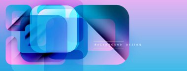 Soyut geometrik şekiller, canlı renkler, katmanlı tasarım. Eğilim etkisine sahip modern arkaplan, temiz estetik.