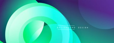 Soyut akışkan şekiller, canlı turkuaz, mor renkler. Modern tasarım, gradyan etkisi, dinamik kompozisyon. Dijital projeler için arkaplan ögesi.