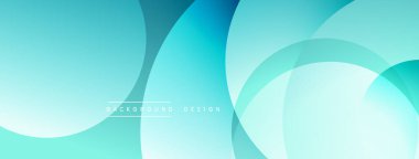 Soyut mavi arkaplan. Üst üste binen şekiller modern, dinamik görsel efektler yaratır. Yumuşak eğimler temiz estetik sunar.
