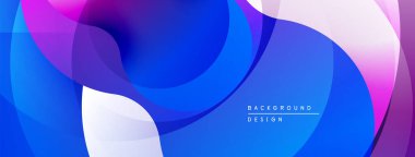 Soyut sıvı şekilleri canlı mavileri, morları, pembeleri harmanlıyor. Gradyan renkler dinamik, modern arkaplan tasarımı yaratır. Yumuşak geçişler kompozisyona hakim..