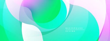 Soyut renkli şekiller dinamik görsel efektler yaratır. Yumuşak gradyanlar renkleri karıştırır, modern arkaplan tasarımı oluşturur.