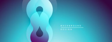 Soyut mavi mor gradyan tasarımı. Üst üste binen daireler akışkan, modern görsel efekt yaratır. Dijital projeler için minimalist arkaplan.