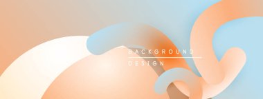 Soyut sıvı şekiller, pastel renklerin karışımı. Yumuşak gradyanlar modern arkaplan tasarımı yaratır. Minimalist estetik, pürüzsüz geçişler görünür..
