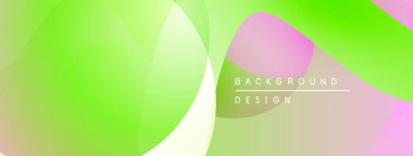 Soyut gradyanlar karışıyor, yumuşak şekiller yaratıyor. Pembe, yeşil renkler modern estetik sunarak tasarıma hükmediyor. Minimalist kompozisyon.