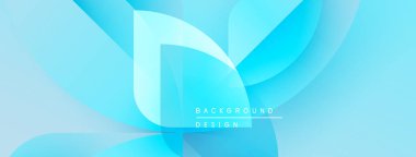 Soyut mavi arkaplan. Pürüzsüz gradyanlar akıcı şekiller yaratır, dijital projeler için modern tasarım elementi. Hafif, havadar estetik.