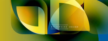 Soyut sıvı şekiller, canlı sarı, yeşil renkler. Modern tasarım elementleri dinamik bileşim yaratır. Metin arkaplan tasarımı okur.
