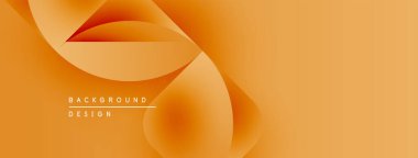 Soyut turuncu tasarım. Düz eğriler dinamik akış yaratır, gradyanlar derinlik ekler. Metin arka plan tasarımı okur. Minimalist estetik.
