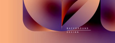 Soyut gradyanlar harmanlanarak akışkan şekiller yaratır. Şeftali şeftalisini koyu mor renklere dönüştürür. Arka planlar için modern tasarım ögesi.