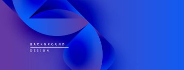 Soyut mavi mor eğimli arkaplan. Akışkan şekiller, dinamik görsel efekt oluşturur. Metin arkaplan tasarımı okur.