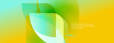 Soyut, enerjik bir arkaplan. Üst üste binen şekiller dinamik görsel efekt yaratır. Renkler pürüzsüzce karışır, taze bir görünüm sunar..