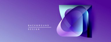 Soyut mor tasarım katmanlı daireler içerir. Modern, canlı gradyanlar dinamik görsel efekt yaratır. Metin arkaplan tasarımı okur.