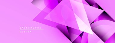 Soyut pembe arka plan. Geometrik şekiller, dinamik görsel efekt oluşturur. Modern tasarım elemanları.