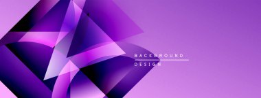 Soyut mor tasarım geometrik şekiller, gradyanlar içerir. Dijital projeler ve sunumlar için modern arkaplan uygun.