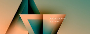 Soyut geometrik şekiller örtüşüyor, renk değişimleri yaratıyor. Arkaplan amacını gösteren metin içeren minimalist tasarım.